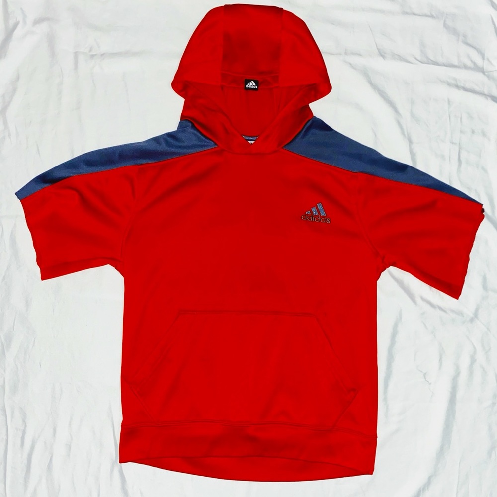 Unisex Custom Cut-Off Short Sleeve Adidas Hoodie